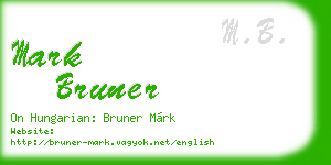 mark bruner business card